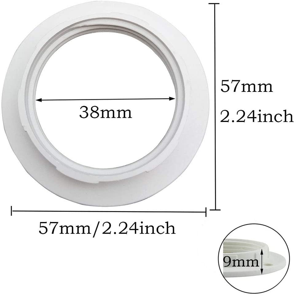 KingYH 8 Pack Lamp Shade Ring Converter E27 Plastic Lamp Shade Reducer ...