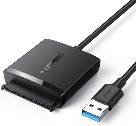 UGREEN USB 3.0 to SATA Adapter Hard Drive Cable External Disk Reader Lead Clone Kit Connector UASP Enclosure Compatible with Crucial WD Seagate Toshiba Internal HDD SSD PS4 Xbox MacBook TV