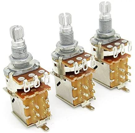 Pxyelec A500K Push Pull Potentionmeter Volume Tone Switch Pots Shaft 18mm for Guitar Bass Volume/Tone Controls Pack of 3 - Image 4