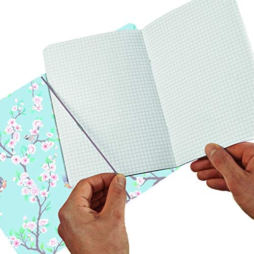 Notebook Flex A6 Ladylike Birds 40 Sheets Squared Pack of 1, Grey - Image 4