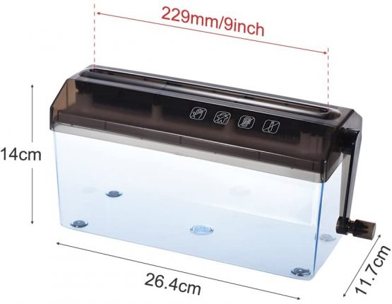 Malayas A4 9" Paper Shredder Shredded Paper Manual Hand Paper Shredder Document File Handmade Straight Cutting Machine for School Office - Image 4