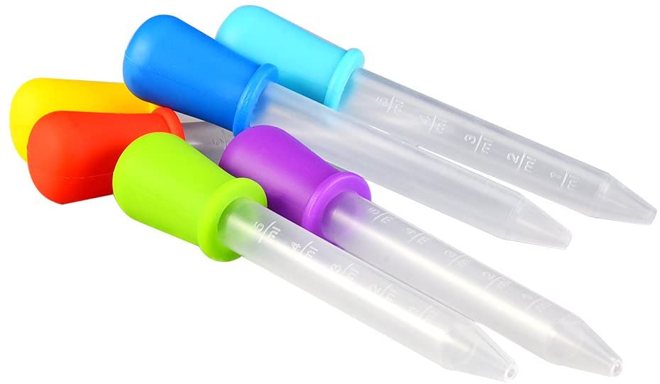 6 Pieces Silicone and Plastic Droppers Pipettes for Candy Molds Gummy Mold and Crafts, 5 ML - Image 4
