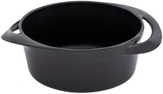 Infinity Pot - Mini Infinity Pot - Small Serving Pot for Appetizers, Desserts and More - 2.5 oz - Premium Plastic - Black - 100ct Box - Restaurantware - Image 2
