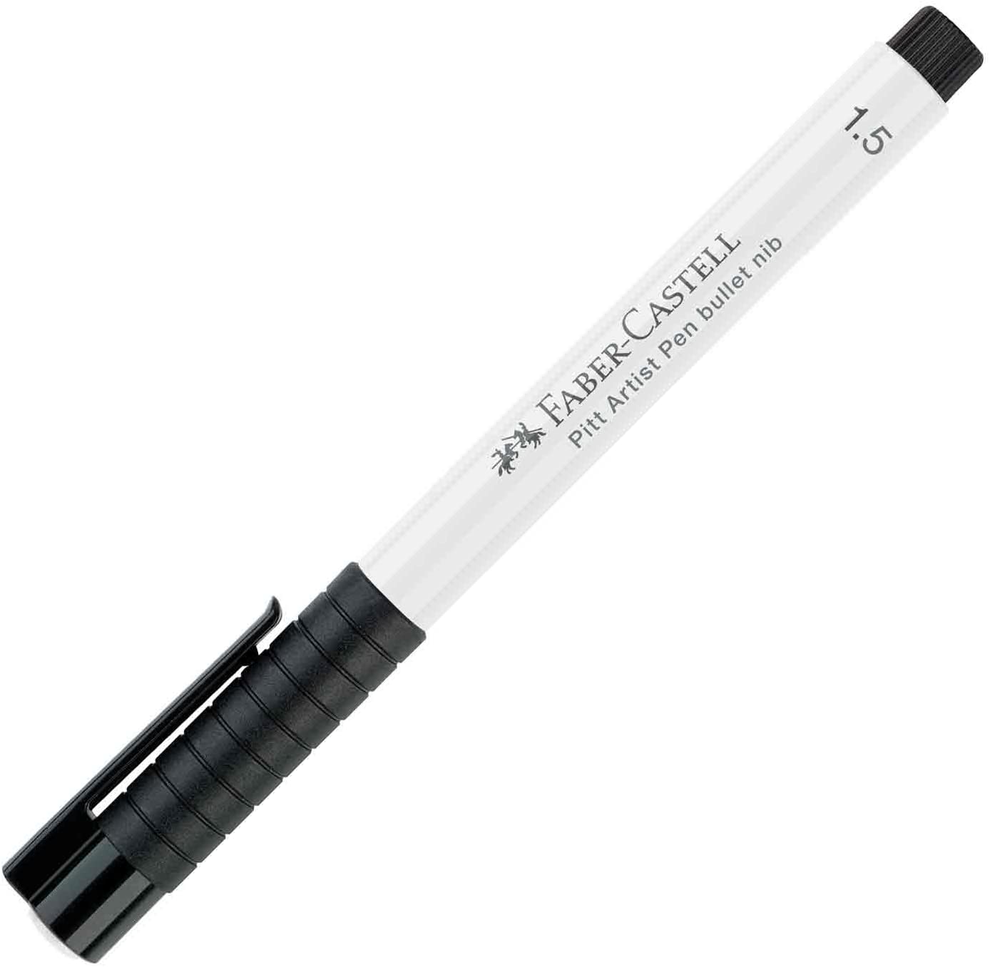 Faber-Castell Art & Graphic Pitt Artist Pen Bullet Nib 1.5 India Ink Pen, White, Single, for Art Craft, Drawing, Sketching - Image 3