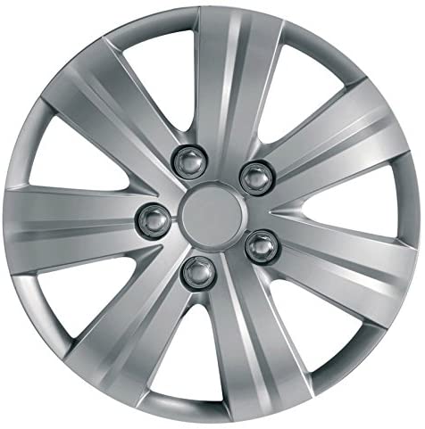 RING 15" Flare Wheel Trims With Chrome Finished Nuts - Set of 4, silver