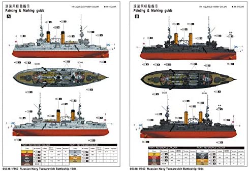 Trumpeter 1: 350 - Russian Tsesarevich Battleship (1904), Various, Small - Image 4