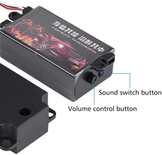 Dilwe RC Car Engine Sound Simulator, Remote Control Car Sound Engine Simulated Module Set with 1 Speaker for 1/10 Vehicle Cars Model(One Speaker) - Image 4