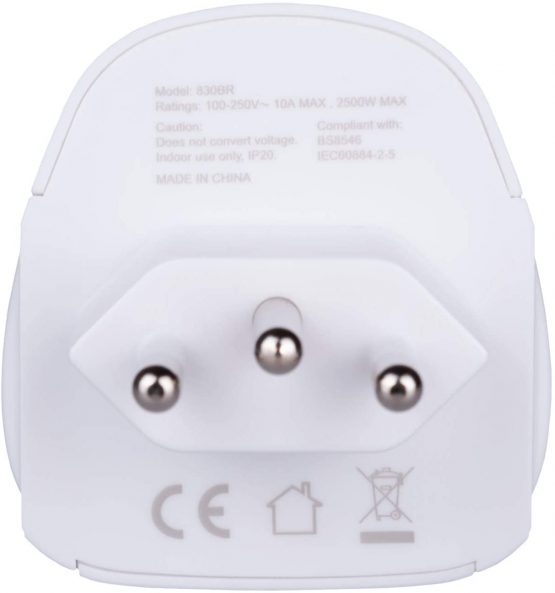 Brazil Brazilian Adapter Travel Type N Plug to UK US USA American AUS Australia EU Europe European Asia China Thailand Ireland Adaptor Universal Worldwide Socket International 3 Pin - Image 4