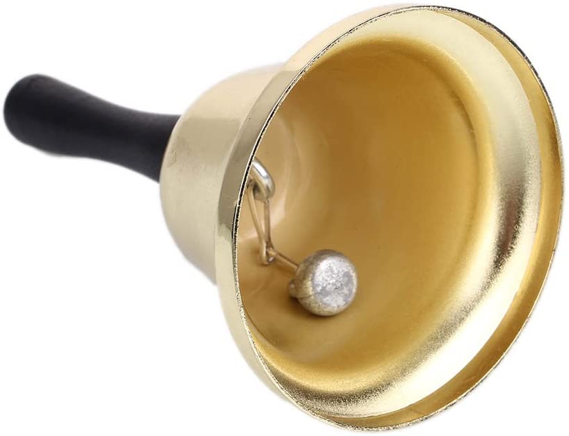 Echi gold plated loud service/hand/alarm bell (metal), 1 - Image 2