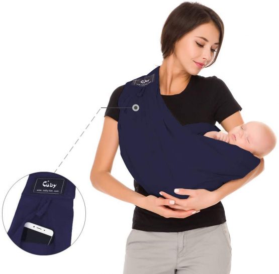 Cuby Baby Carrier Baby Slings for Newborns and Breastfeeding (Blue) - Image 2