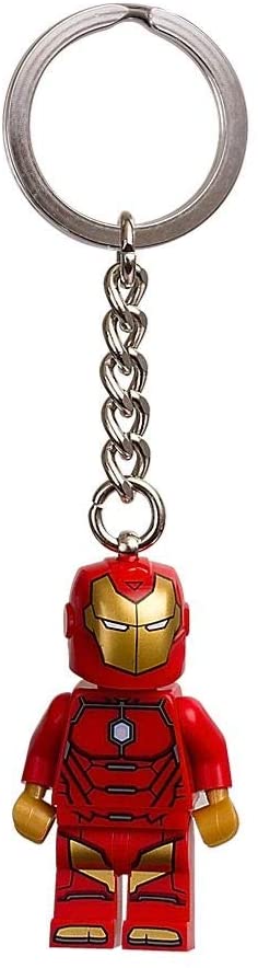 Lego Super Heroes Invincible Iron Man Keyring / Key Chain - Official LEGO Product, Red