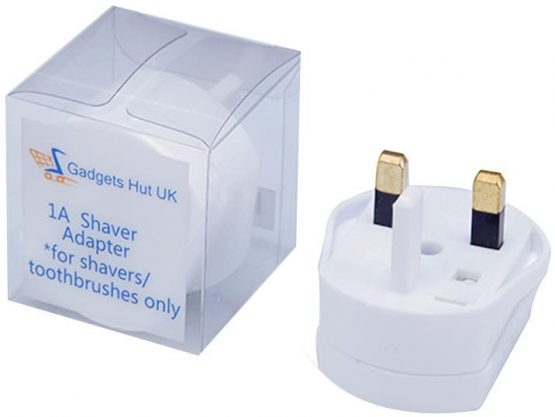Gadgets Hut UK - 2 Pin To 3 Pin 1A Fuse Adaptor Plug For Shaver/Toothbrush