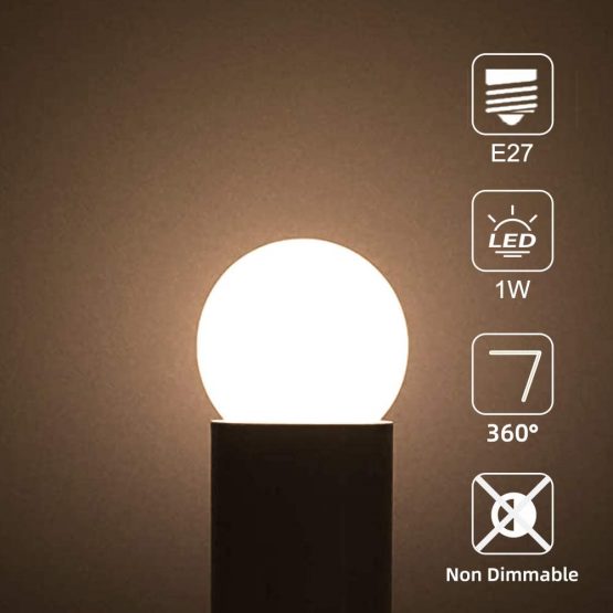 10 Pack of E27 Screw Cap Coloured LED Light Bulbs Lamps for Outdoor Patio Party Christmas - Image 2
