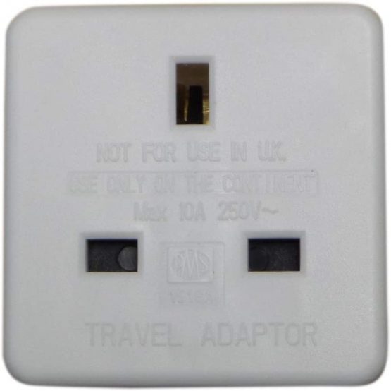 ShaniTech Pack Of 2 Earthed UK To Europe Euro Travel Adaptor France Spain Refer To Description For Country List Adapter - Image 2