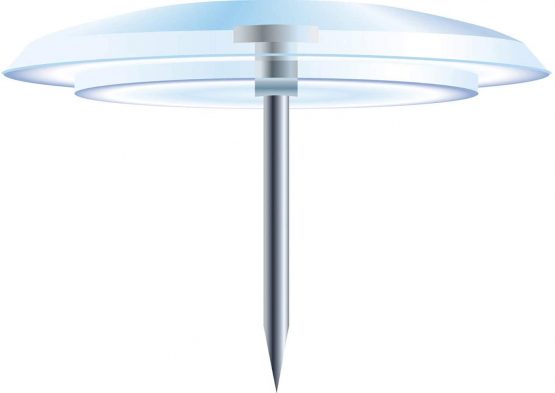 Exacompta Drawing Pins, 7 x 10 mm - Clear, Pack of 40 - Image 2