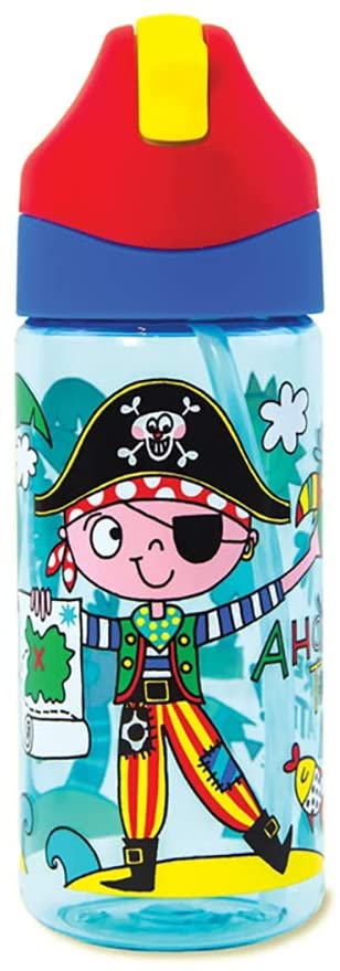 Rachel Ellen Designs - Childrens PIRATE Drinks Water Bottle - Captain Pilchard - Ahoy There Matey! - Kids Drinks School Gym Bike - BPA FREE