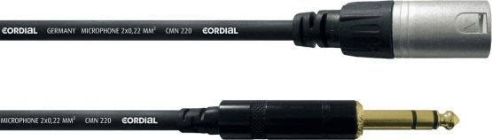 Cordial CFM 3 MV Audio Cable, 3 m, XLR (3-pin), 6.35 mm, Black, Silver