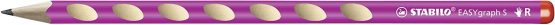 Handwriting Pencil - STABILO EASYgraph S HB Right Handed Pink - Image 2
