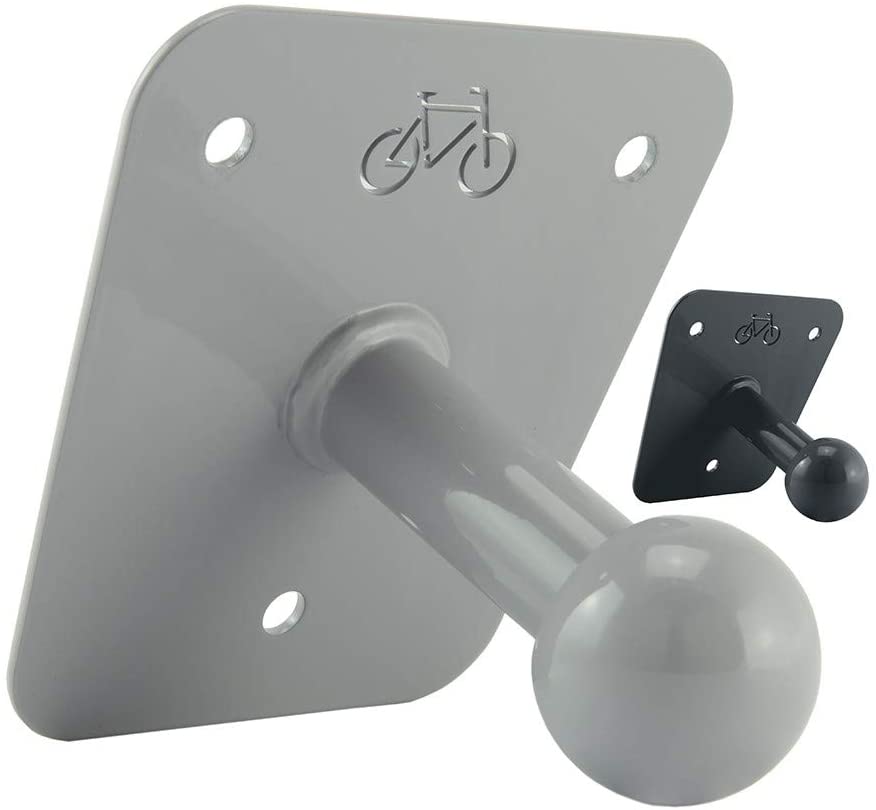 Universal wall mount for bicycle rack from Heybro, includes fixing material