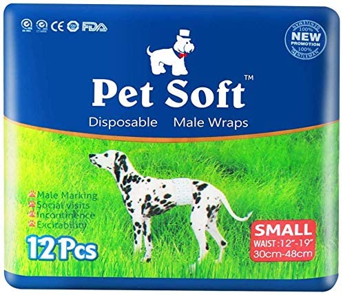 Pet Soft Male Dog Nappies, Disposable Pet Diapers Male Dog Wraps