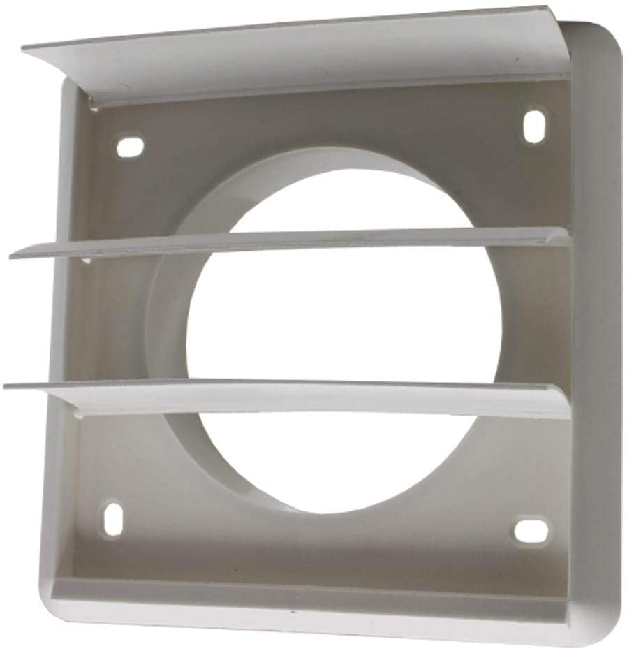 Kair White 100mm Gravity Wall Vent Grille, 99.5mm / 4 Inch Round Rear Spigot & 155mm Front Cover - Image 4