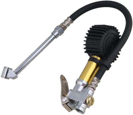 BQLZR Car Van Truck Tyre Tire Air Line Inflator Dial Pressure Meter Gauge Compressor For Chuck Cars Trucks 220 PSI - Image 3