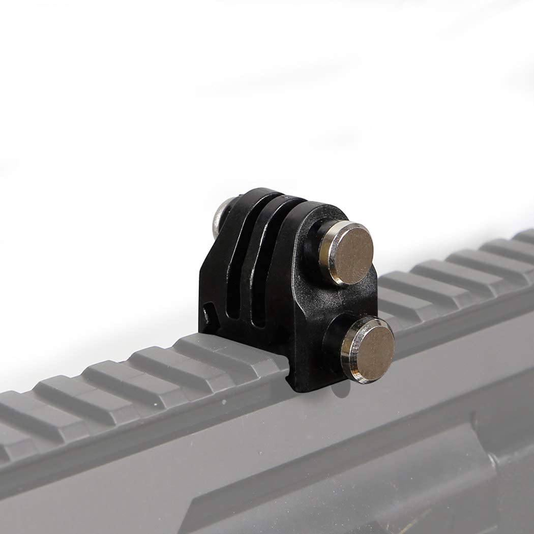 Rail Mounts or Helmet Excavator Mounts Bracket Adapter for Picatinny Rails Airsoft Gun NVG Helmet Base Bracket GoPro Action Camera (Black) - Image 3