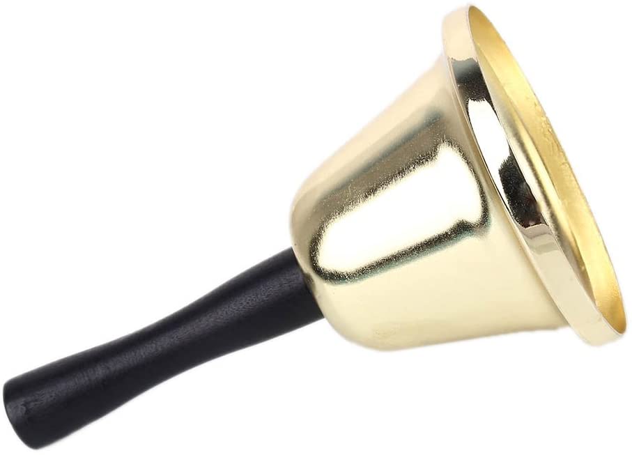 Echi gold plated loud service/hand/alarm bell (metal), 1 - Image 3