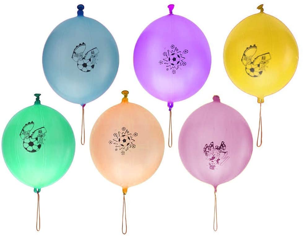 Trimming Shop Large Printed Punch Balloons for Kids, 12 Inch Heavy Duty Thick Latex Balloons with Elastic Bands - Image 2
