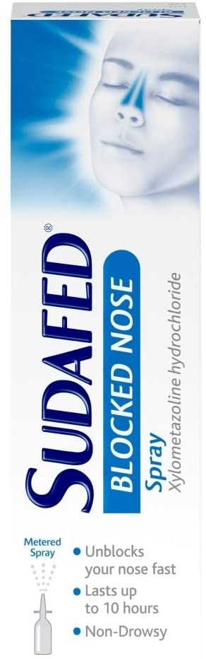 Sudafed Blocked Nose Spray (1 x 15ml), Relief from Congestion Caused by Cold and Allergies