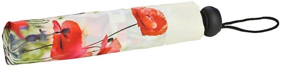 VON LILIENFELD® Folding Pocket Umbrella Automatic Lightweight auto Open Telescopic Motif Women Floral Flowers Poppies - Image 3