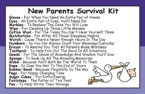 New Parents Survival Kit in a Can, Funny Gift for Mummy & Daddy To Be, Unique Keepsake for New Mum and Dad - Image 2