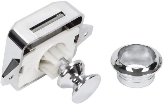 OCGIG 5PCS Push Button Locks Cabinet Door Catch Lock for Caravan Motorhome Camper Van Latch Cupboard - Image 3