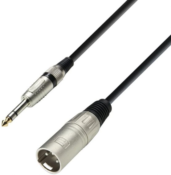 Adam Hall 3 Star Series 6m XLR Male to 6.3mm Jack Stereo Microphone Cable
