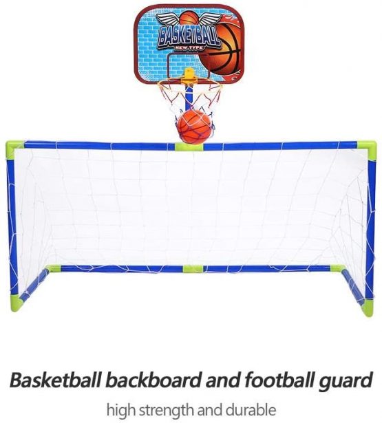 VGEBY Children Ball Bracket, Basketball Soccer System Backboard Football Guard Balls Kit Toy Set for Kids Indoor Outdoor Sports Game - Image 3