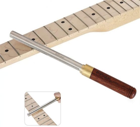 3 in 1 Guitar Fret Crowning Dressing File with Wood Handle Narrow/Medium/Wide 3 Edges Guitar Repairing Fret File Luthier Tool - Image 3