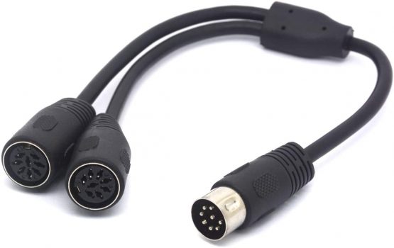 Tomost MIDI Splitter 8 Pin DIN Y Adapter Cable 1 Male to 2 Female Din Plug Large Size - Image 2