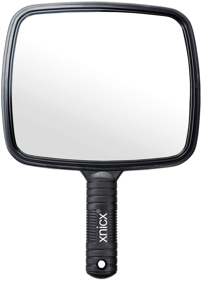 xnicx Hairdressing Hand Mirror Professional Hand Held Mirror Salon Barbers Hairdressers Paddle