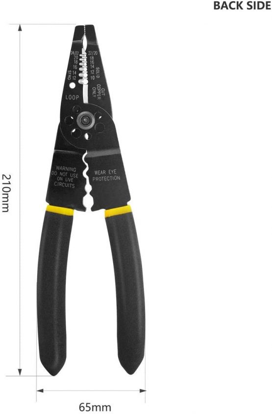 Gunpla Wire Stripper Multi-Function Tool for Cutting Cables Screws Comfortable Gripping Serrate Nose Crimper Cutter Plier Stripping Wires and Crimping Terminals and Connections 8 inch / 200mm - Image 4