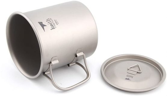 Keith Titanium Cup Folding Handles Single Wall Water Mug Outdoor Camping Travel Exploration Portable Drinkware 400ml Ti3203 - Image 4