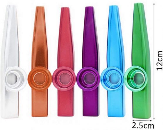 kuou 6Pcs Metal Kazoo Musical Instruments, Multipack Kazoo Sets for Kids Gift Instrumental Accompaniment - Image 2