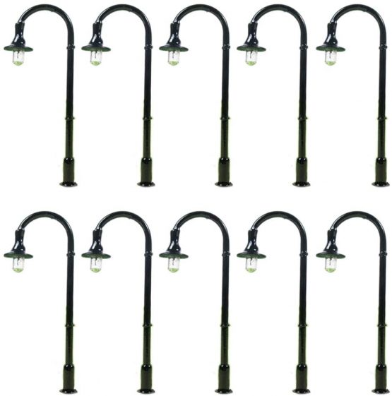 Evemodel L005 10pcs Model Trains Lamppost lamp HO N 5cm LED 12v street light - Image 2