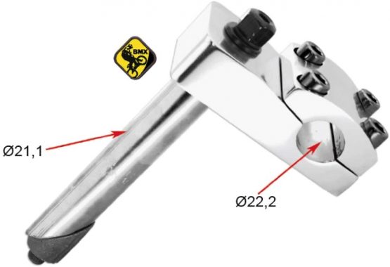 Power Steering Bar Handlebar BMX Bike 22.2 Mm Over The Appendix