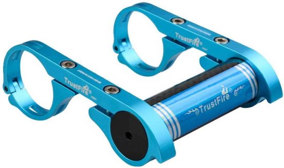 TrustFire HE01 Bicycle Mount Cycling Handlebar Mount Cycling Accessories Extender Holder for Bike Light, Flashlight, Stopwatch GPS Devices Sports Camera or Smartphones - Black Blue and Red - Image 3