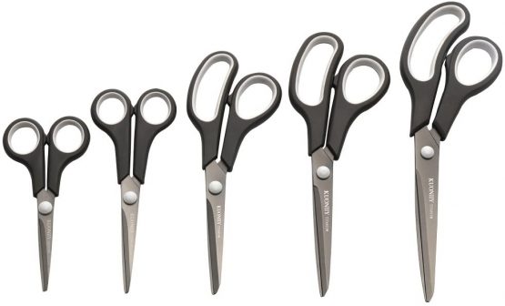KUONIIY Scissors Ultra Sharp Titanium Blades Soft Comfort-Grip Handles Multi-Purpose Scissors Set of 5 - Image 2