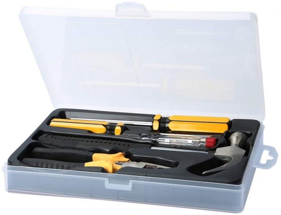 E·Durable Household Hand Tool Kit 5 Pieces Home Tool Set General Repair Toolkits for DIY Home Garage and Workshop with Toolbox … - Image 2