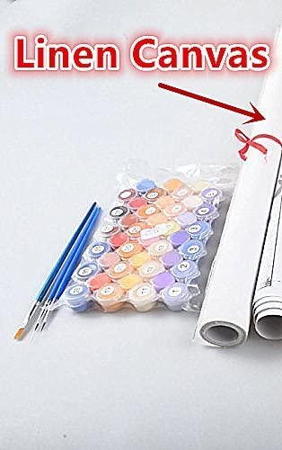 YEESAM ART Paint by Numbers for Adults Beginners Snow Wolves Forest Animal 16x20 inch Linen Canvas Acrylic DIY Number Painting Kits Wall Art Decor Gifts - Image 2