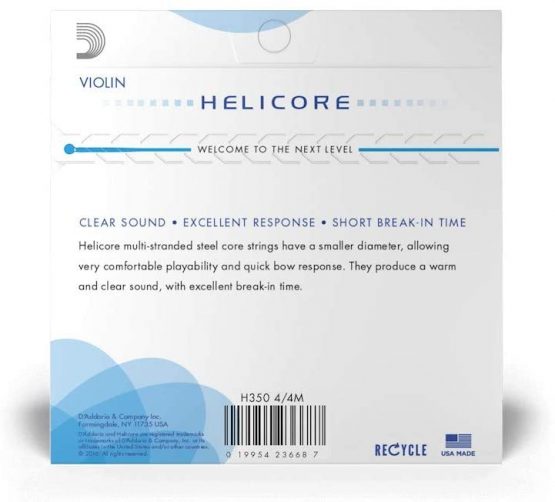 D'Addario H353 4/4M 4/4 Scale Medium Tension Helicore Octave Violin Single D String - Image 2