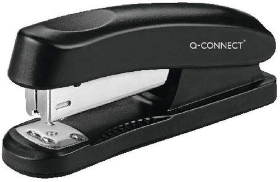 Q-Connect Half Strip Plastic Stapler, Black - Image 2