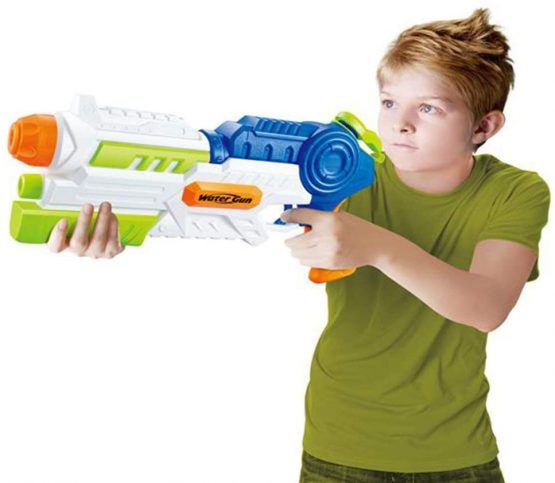 QS Super Water Gun Soaker Squirt 1200ML Capacity 32ft Long Range Water Blaster Outdoor Beach Garden Activity & Boys Girls Adults(Blue) - Image 3